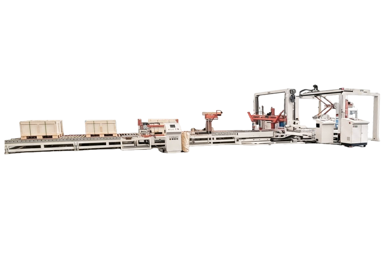 Flooring Automatic Strapping & Film Wrapping Line