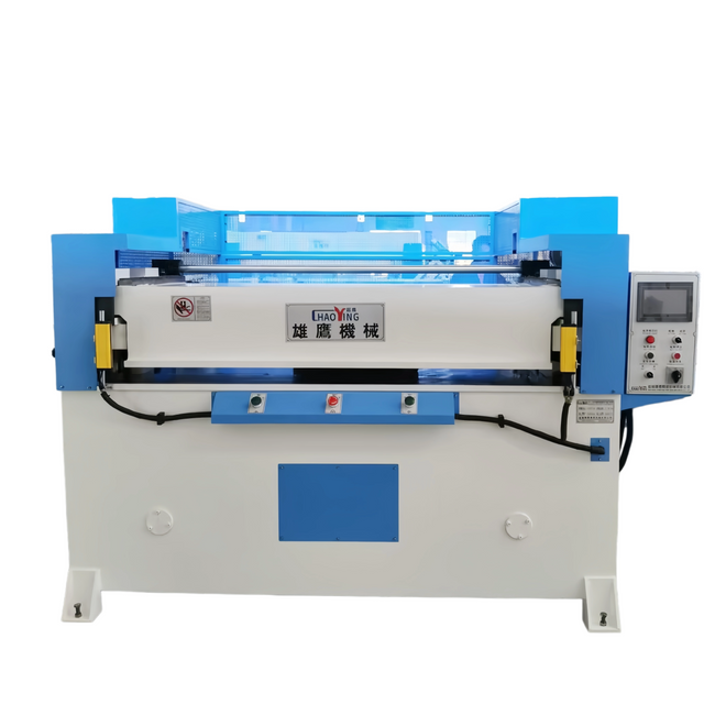 Automatic Receading Head Four Column Precision Die Cutting Machine for Shoes Bag Belt Hydraulic Leather Cutting Press